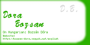 dora bozsan business card